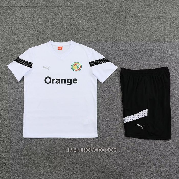 Chandal del Senegal 2023-2024 Manga Corta Blanco - Pantalon Corto